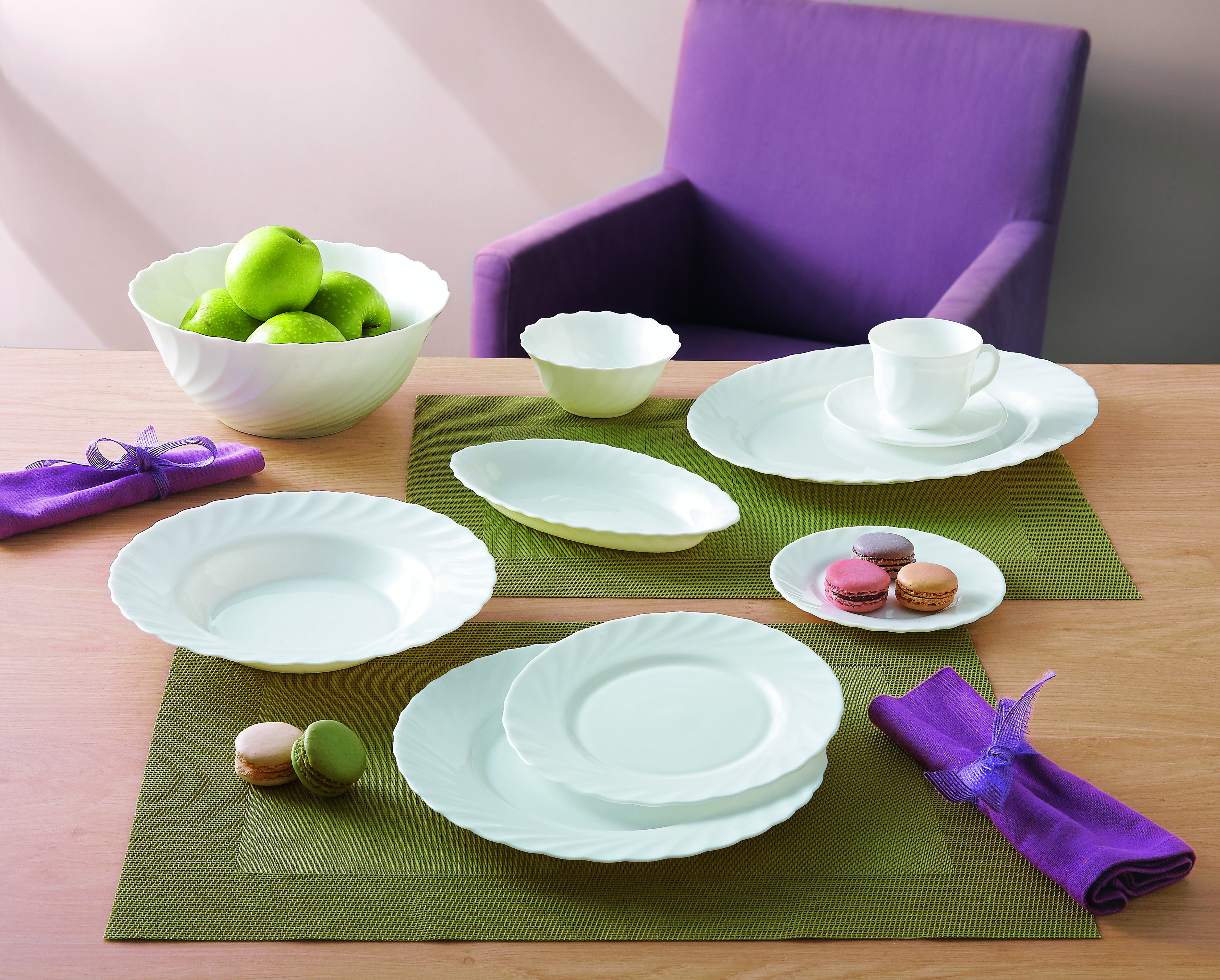 Trianon White Platte oval 35cm