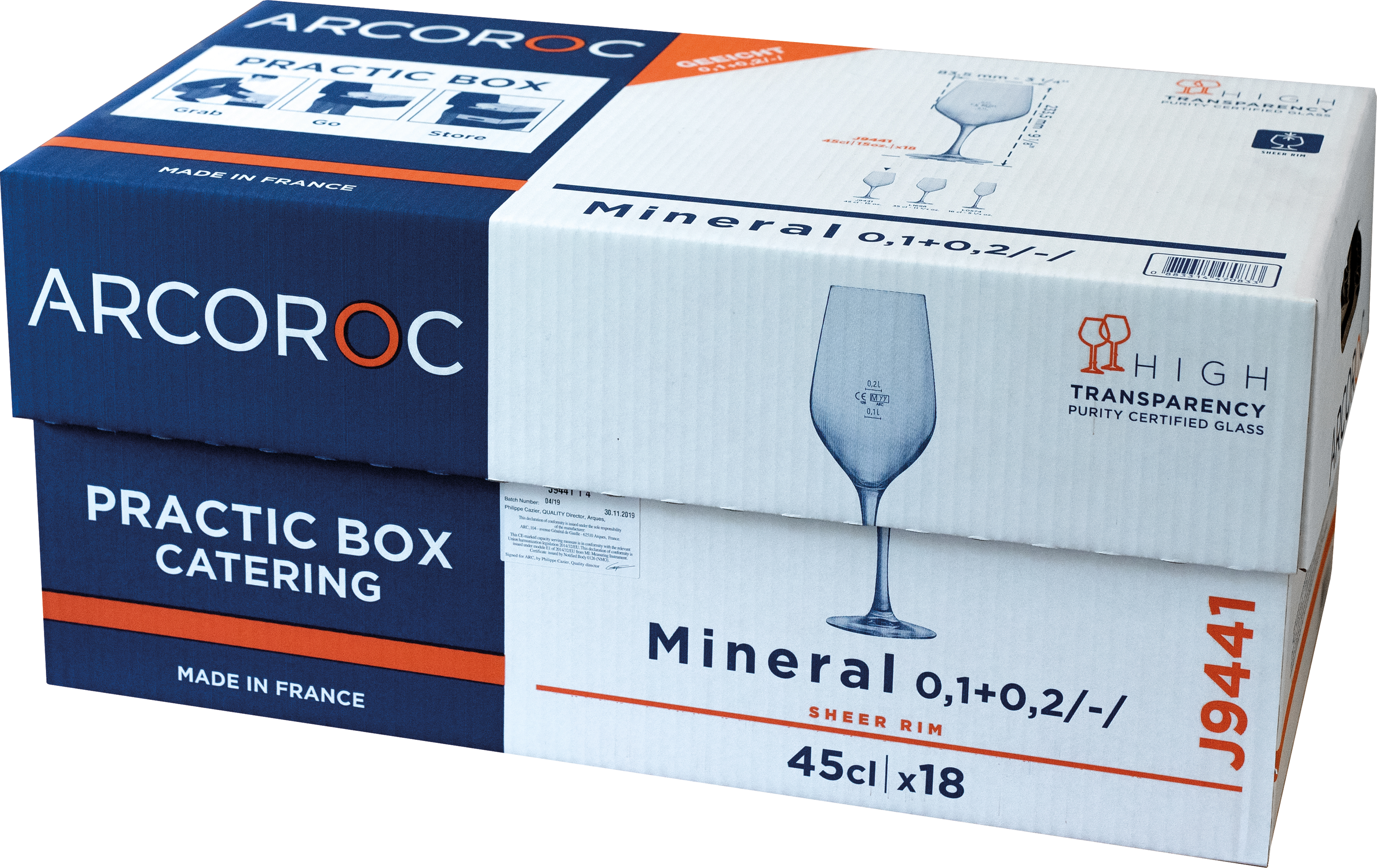 Mineral Wein 45cl; 0,1l+0,2l /-/ Practic Box(P18)