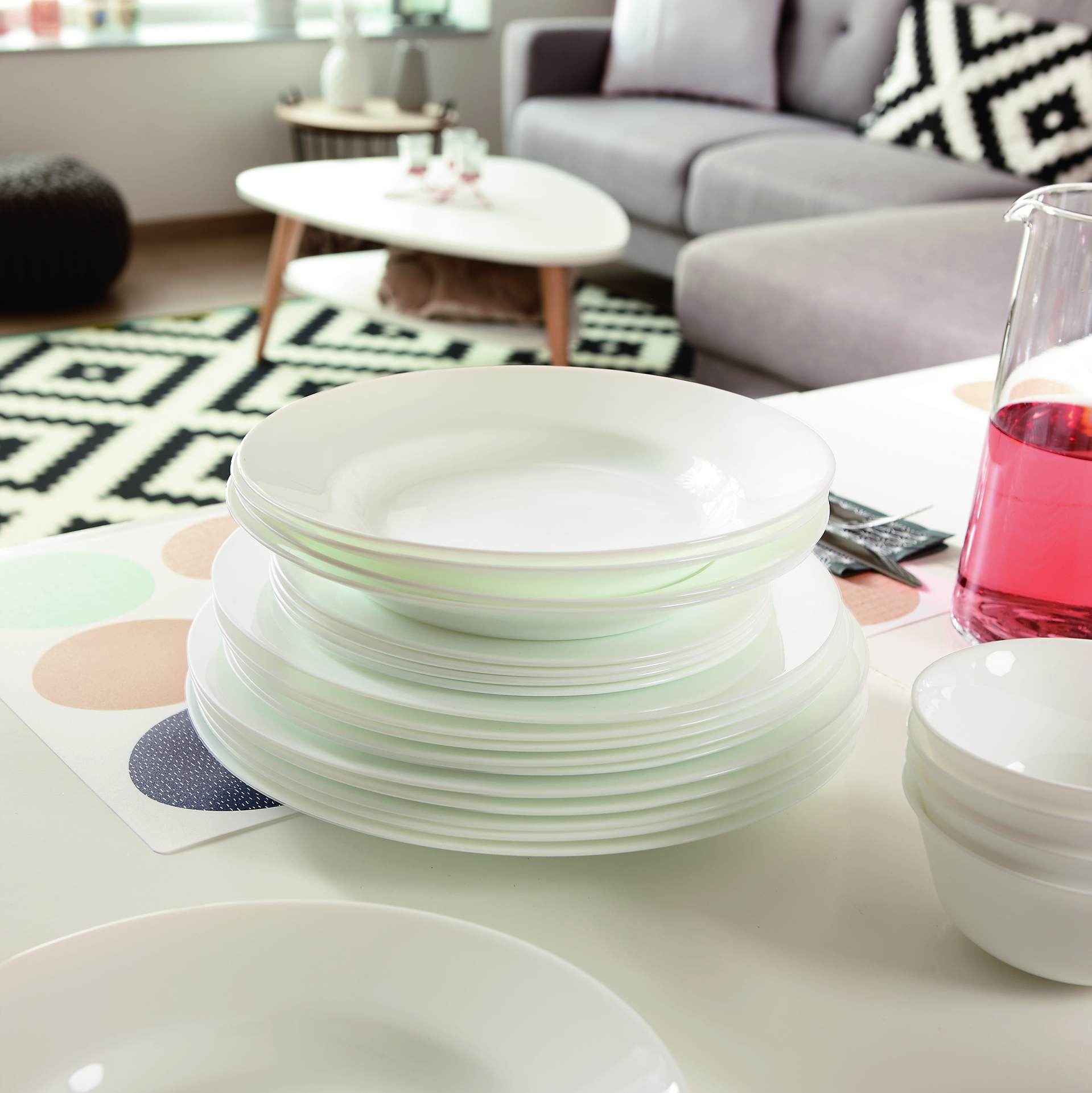 Everyday White Teller flach 19cm