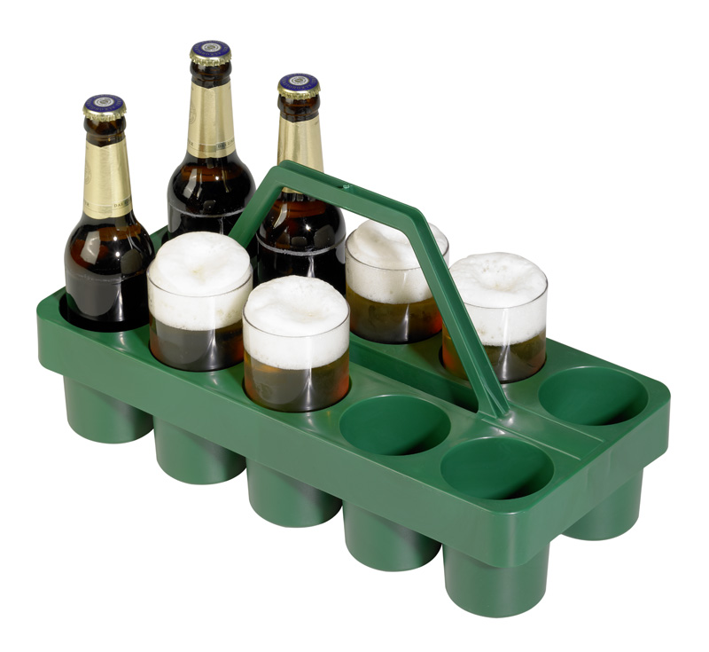 Gläserträger für 10 Biergläser 0,2-0,4l Farbe Grün