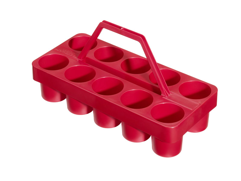 Gläserträger für 10 Biergläser 0,2-0,4l Farbe Rot