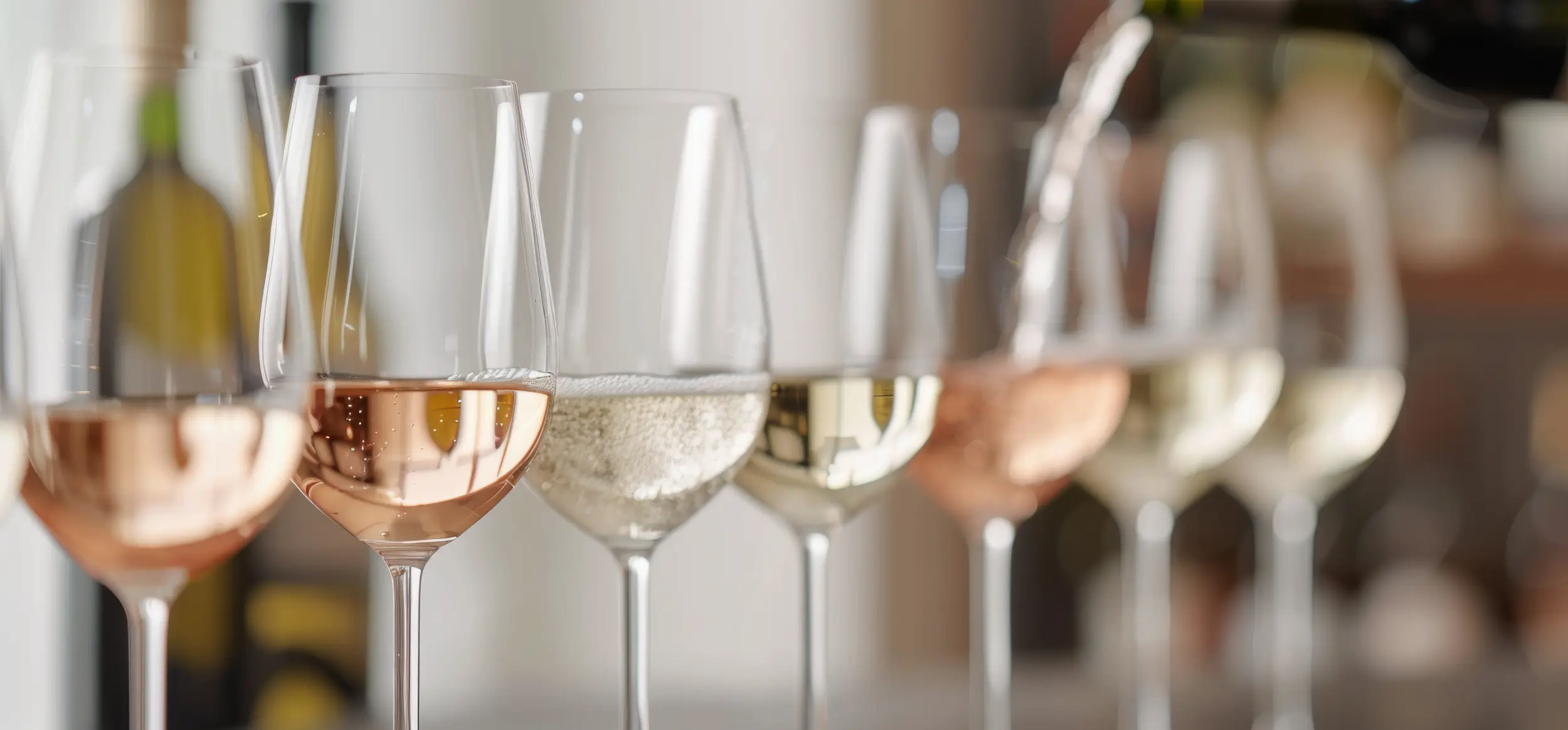 Weingläser mit Rosé- und Weißwein für Gastronomie und Restaurants – Vehn Shop
